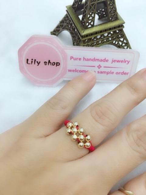 Red string us 10kgold and 929silver ring . | Shopee Philippines