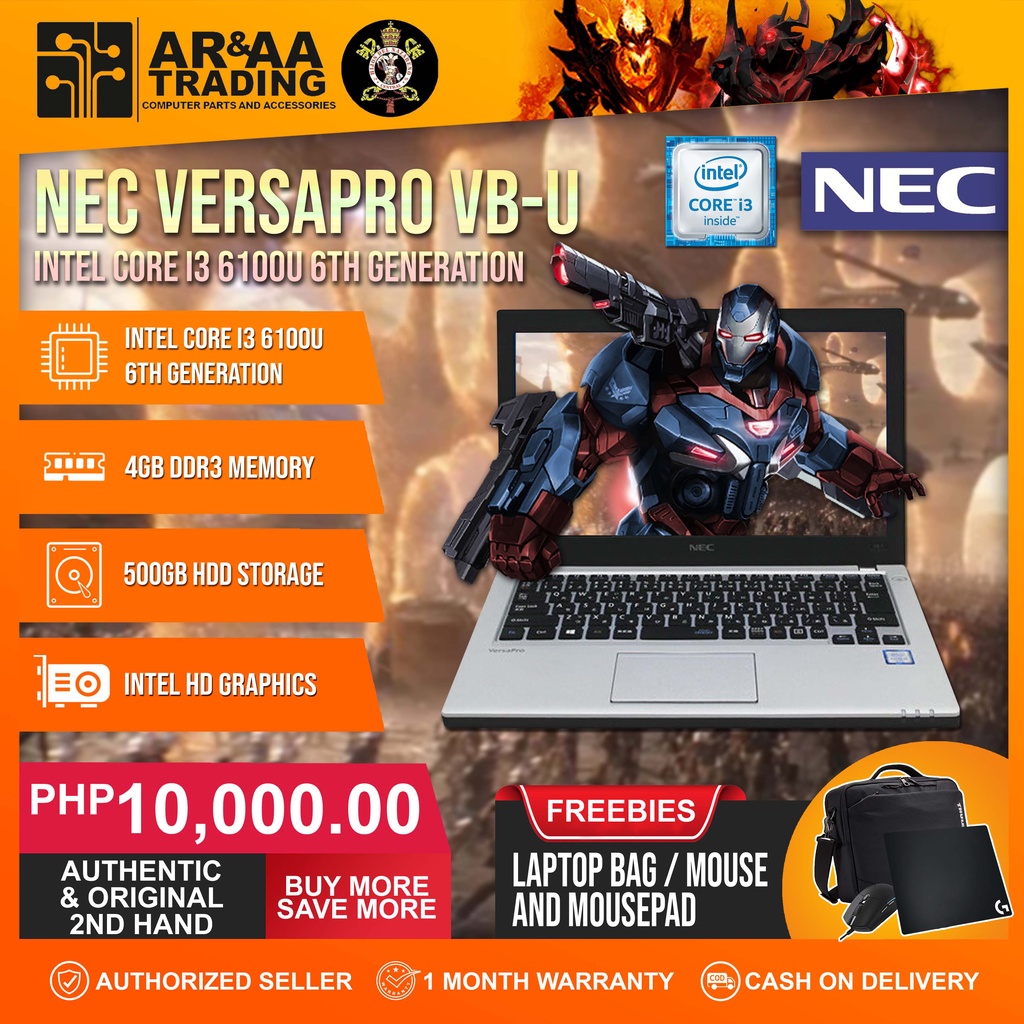 Laptop NEC Versapro VB-U Intel Core i3 6100U 6th Gen 4GB DDR3 (6th
