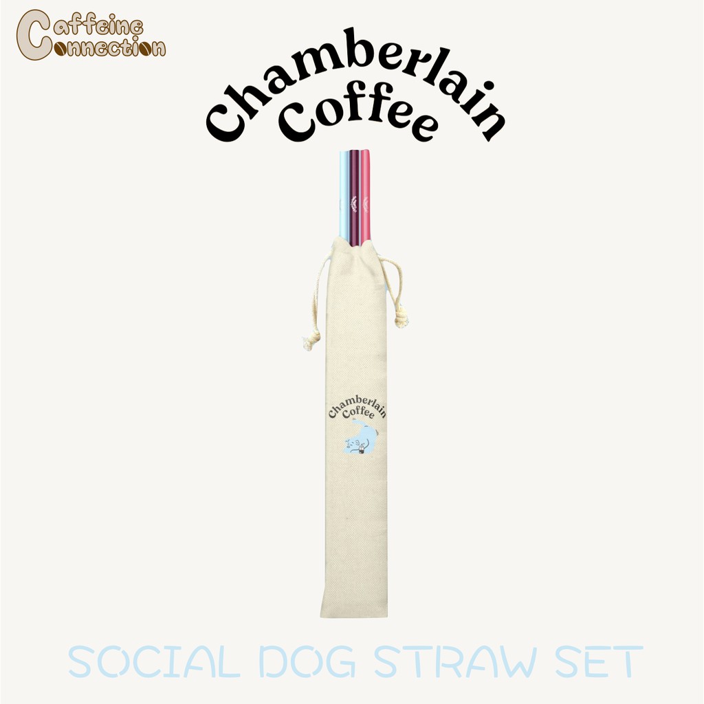 Chamberlain Coffee Stainless Steel Straw Set