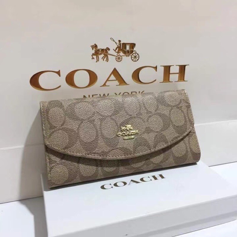 Coach Tirfold long wallet with box Shopee Philippines