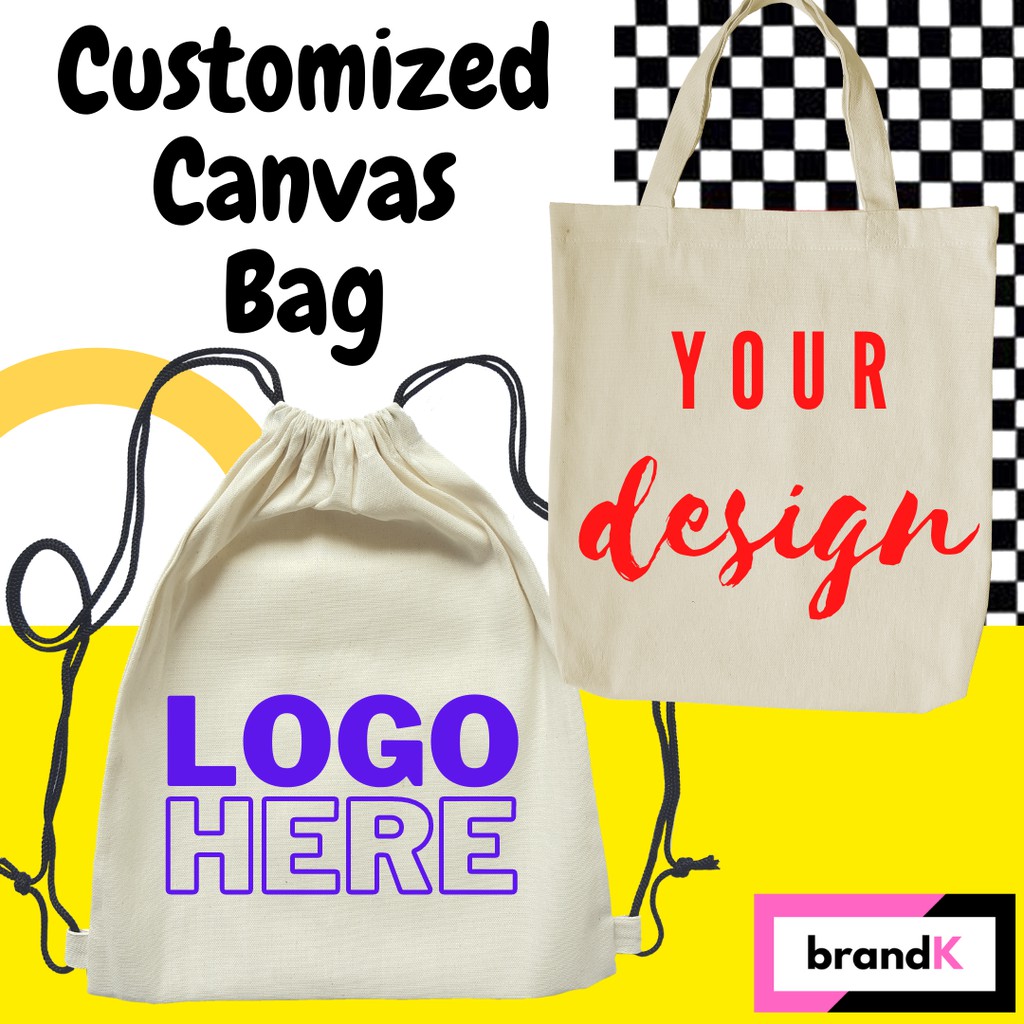 High Quality Customized Printed Canvas Tote & String Bags | Shopee ...