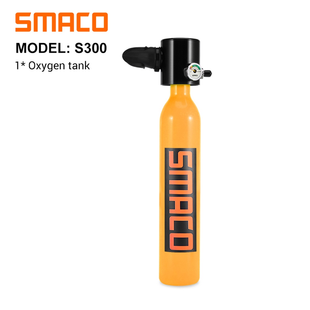 SMACO Mini Scuba Tank Beginner Diver Scuba Diving Tanks Support 57 Min
