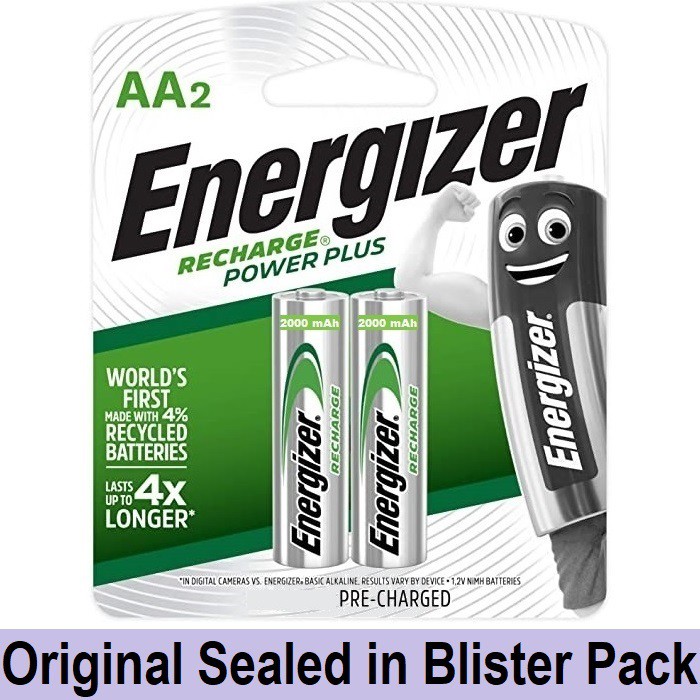 Energizer Power PLUS Rechargeable 2000mAh Ni-MH AA Batteries - Pack of 4