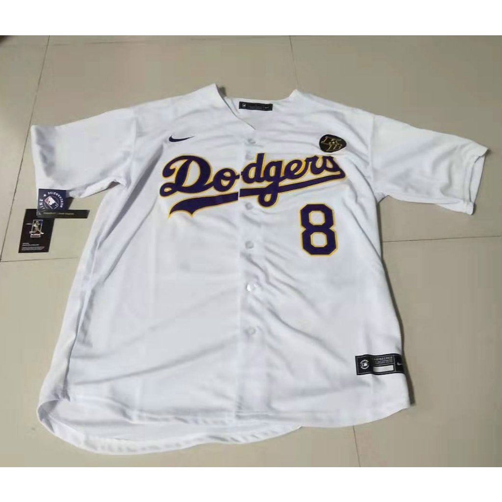 Men's Los Angeles Dodgers Kobe Bryant 8 +24 Baseball jersey Large