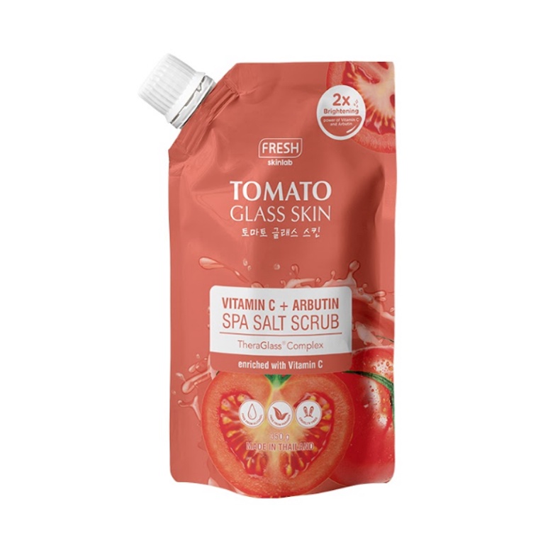 FRESH Skinlab Tomato Glass Skin Vitamin C + Arbutin Spa Salt Scrub 350G ...
