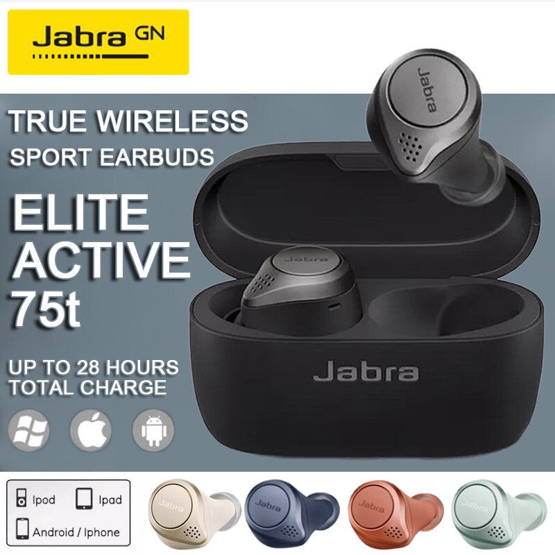Jabra Elite 75t Wireless Bluetooth Earphone Sports Waterproof Wireless