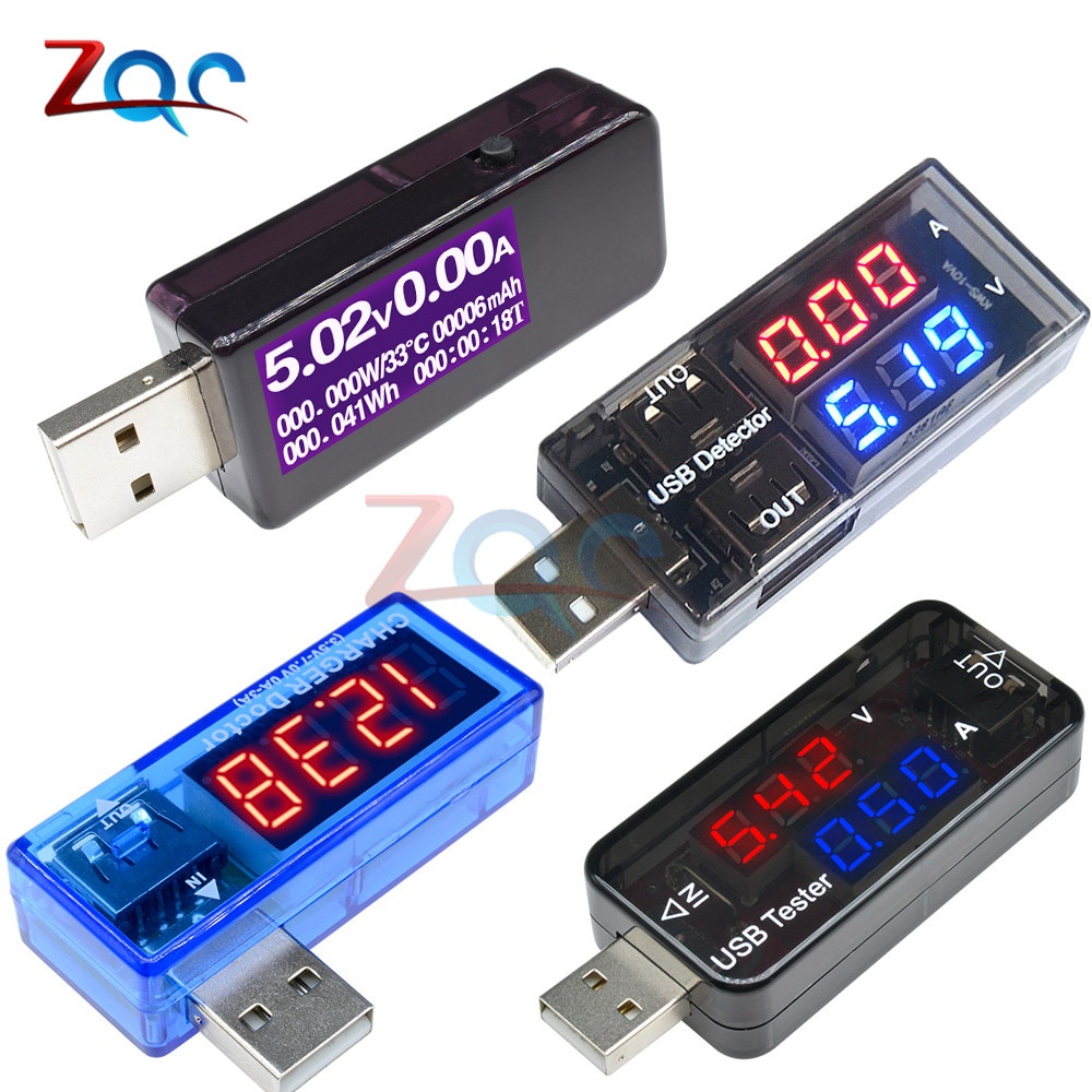 USB Digital Voltmeter Ammeter Current Voltage Meter USB Power Detector ...