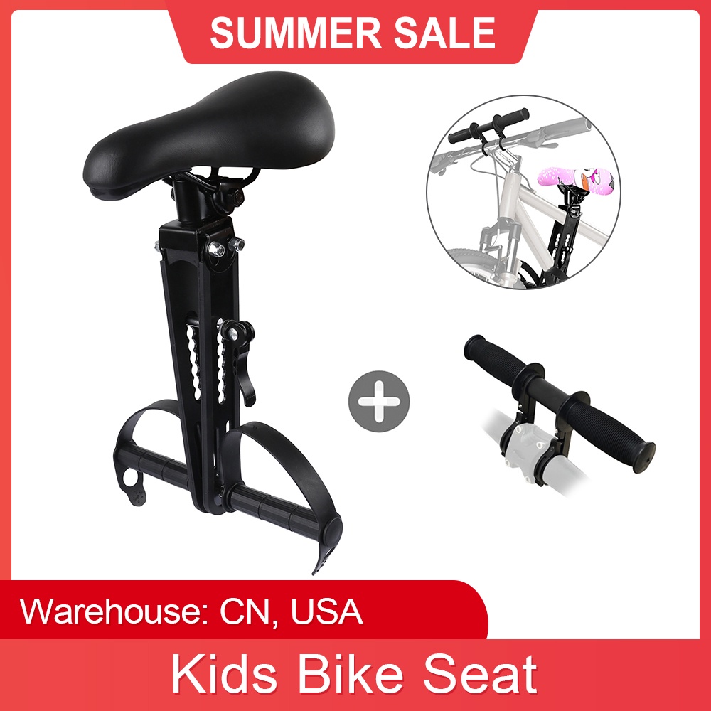 2022 New Kids Bike Seat & Handle Bar Set Comfortable PU Leather Bicycle