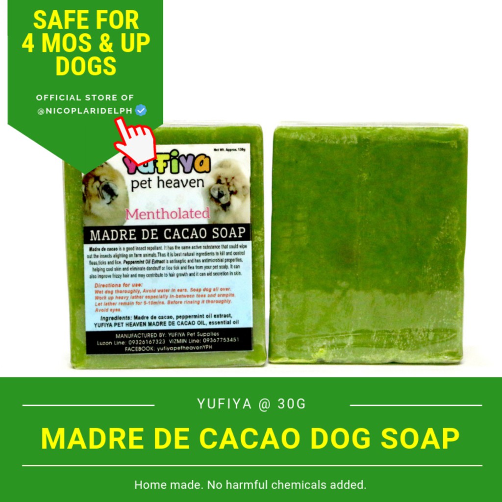 Yufiya Madre De Cacao Dog Soap Helps Cool Skin, Grow Hair and Treat