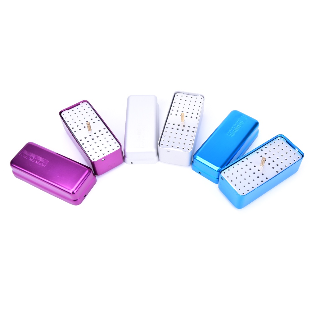 72 Holes Dental Bur File Endo Disinfection Box with double layer ...