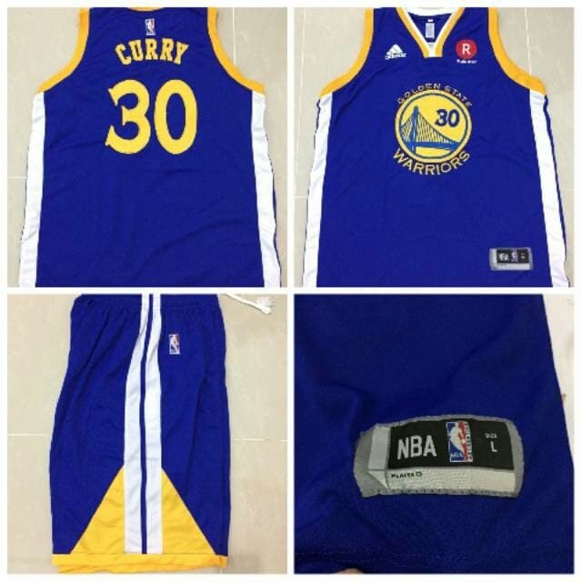 Gsw Blue Stephen Curry Basketball Jersey | Shopee Philippines