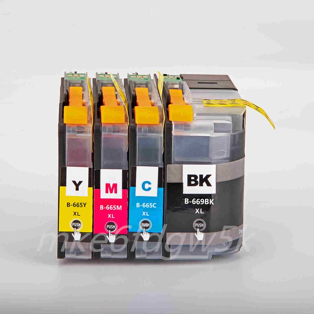 4 Pack LC669XL LC665XL Full Set Print Ink Cartridge for Brother MFC