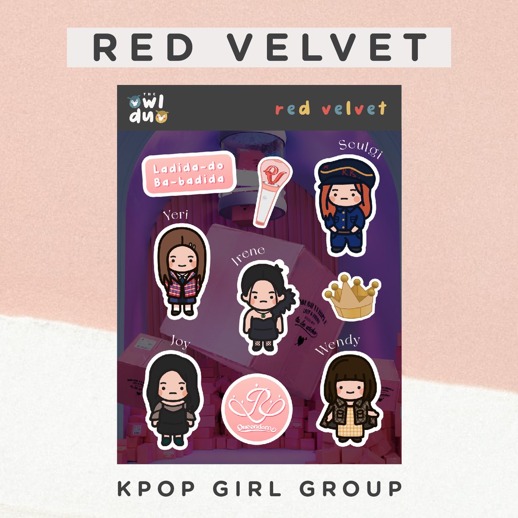 Red Velvet (6th Mini Album: Queendom) Peel Off Stickers (Glittered ...