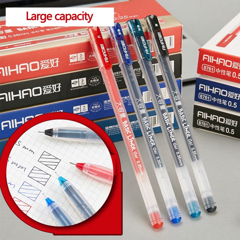 Ballpen 0.5 mm fine point black/blue/red ink color Pen for school ...