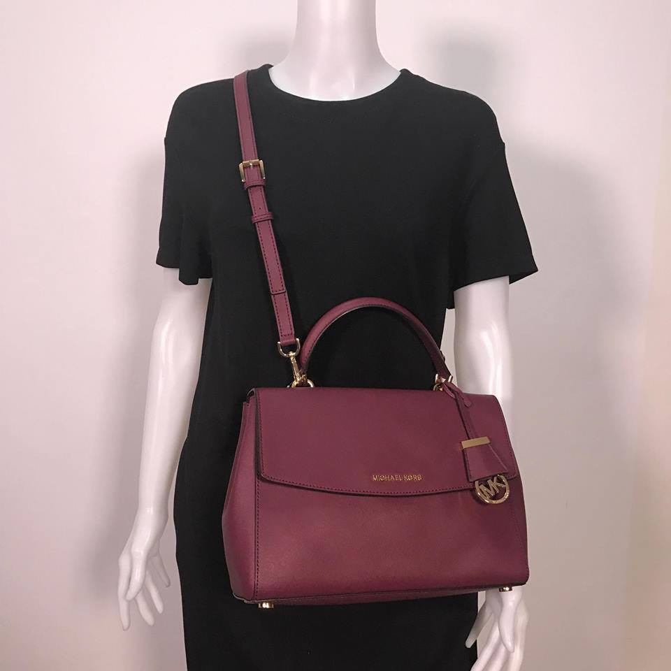 Michael Kors Ava Small Leather Satchel