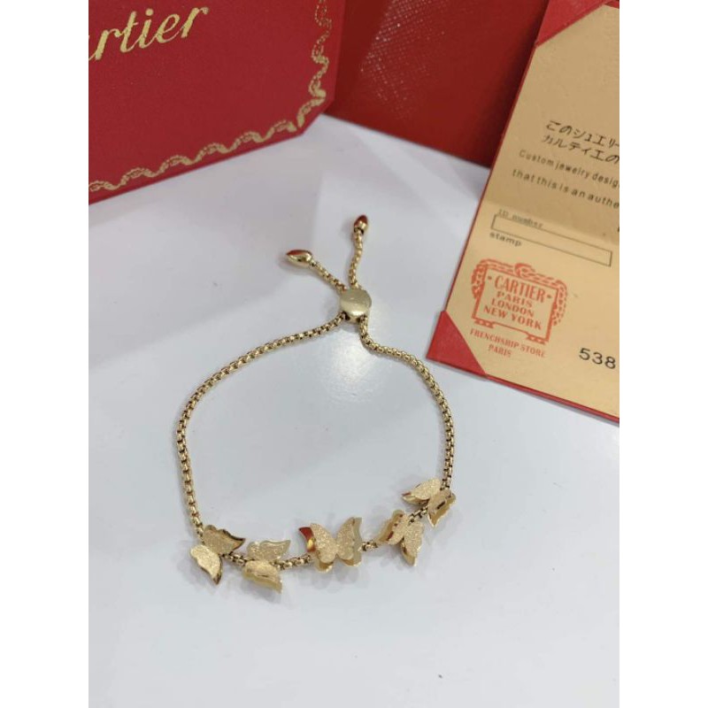 Stainless steel gold Cartier Bracelet butterfly Dsign high quality