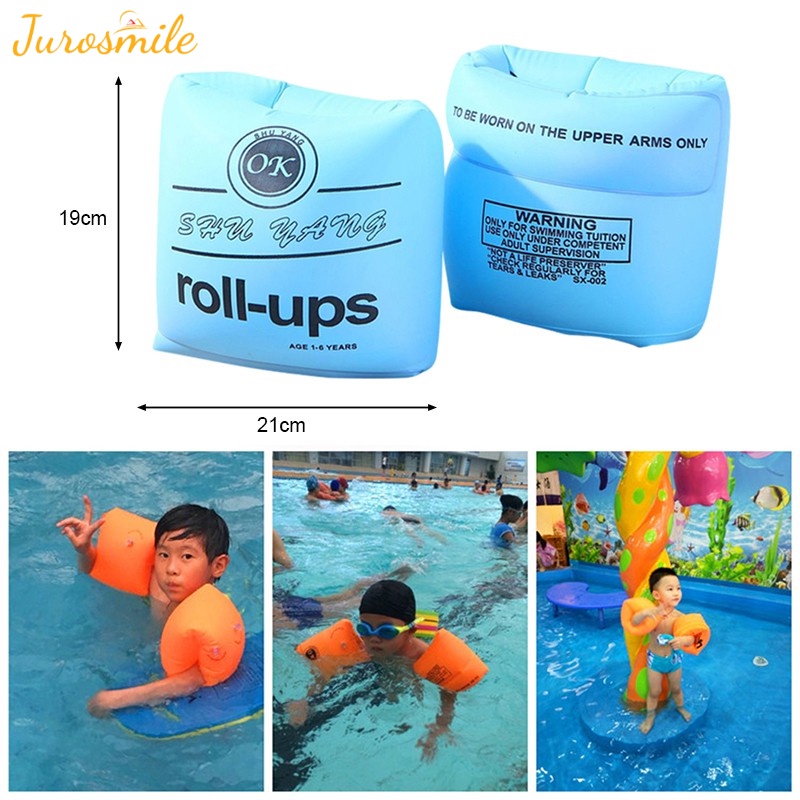 1 Pair adult children Inflatable Arm Swimming Ring Safety Arm Bands