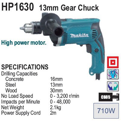 Makita hammer best sale drill hp1630