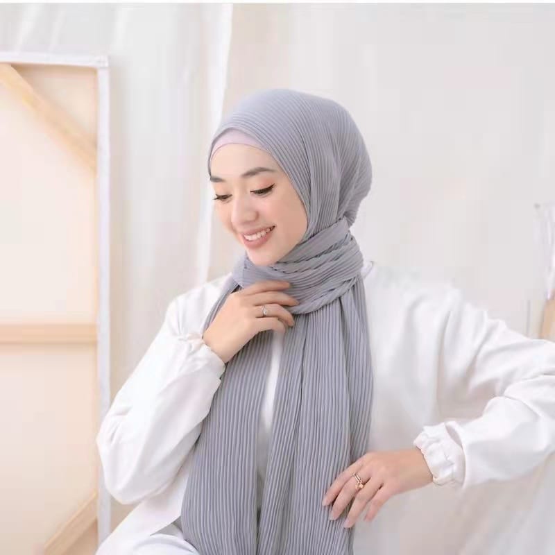 Premium FULL Without Centerline Veil JILBAB LIDI LIDI PLEEATED HIJAB ...