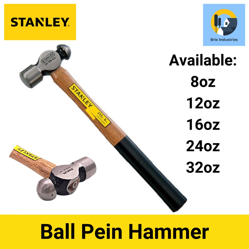 Stanley Ball Pein Hammer Wooden 8oz 12oz 16oz 24oz or 32oz Heavy Duty