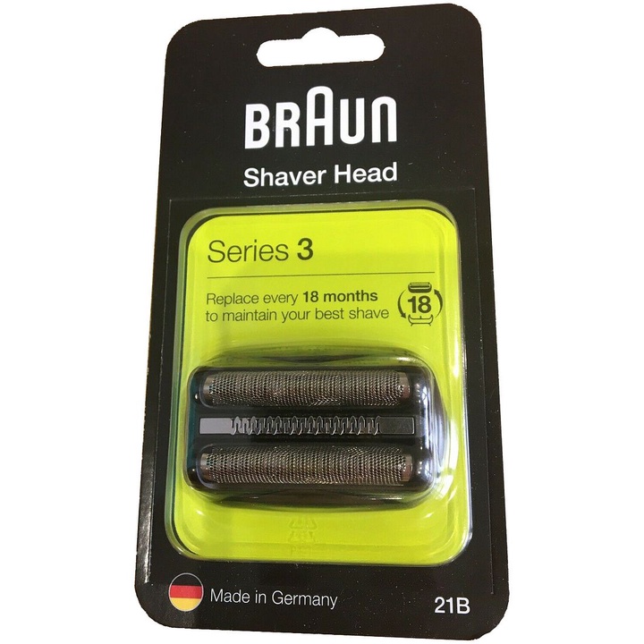 Braun 21B Series 3 Electric Shaver Replacement Shaving Head ( Black