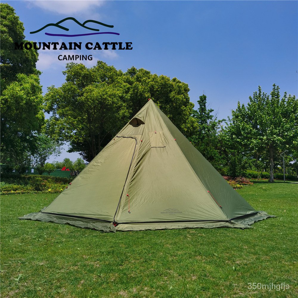 Extra Large Pyramid Tent With Snow Skirt With A Chimney Hole Ultralight