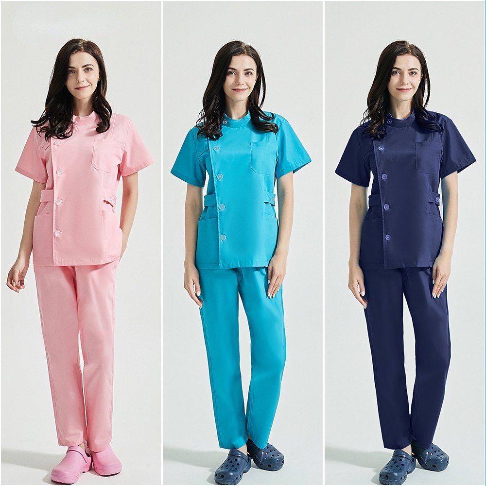 Scrubs Uniform Suit Beauty Salon Nursing Uniform Lab Coat Spa Uniform Pet  Shop Women Work Clothes Scrub Suit Set
