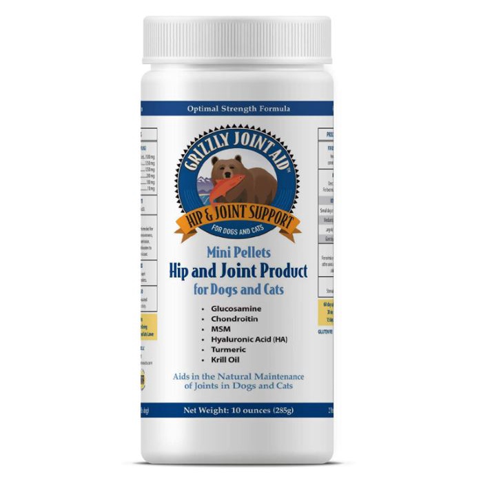 Grizzly Joint Aid Mini Pellets Hip & Joint Supplement for Dog Cat Glucosamine Chondroitin