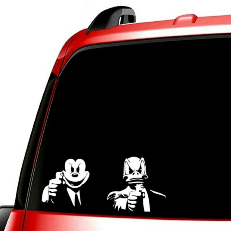 Car Stickers Cutting Vinyl Police Mouse and Ducks Car Exterior ...