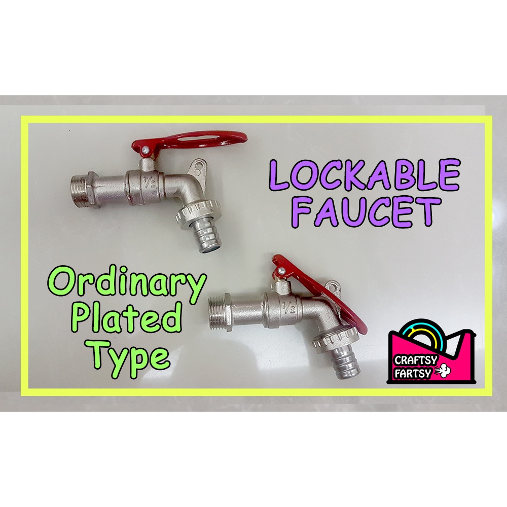(PER PIECE) Lockable Faucet / Faucet with Lock Hole Brass and Ordinary ...