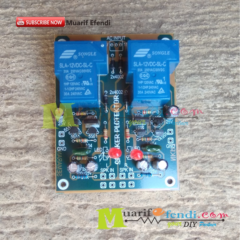 Speaker KIT Protector Protector Stereo Homeland relay songle 12v 175M