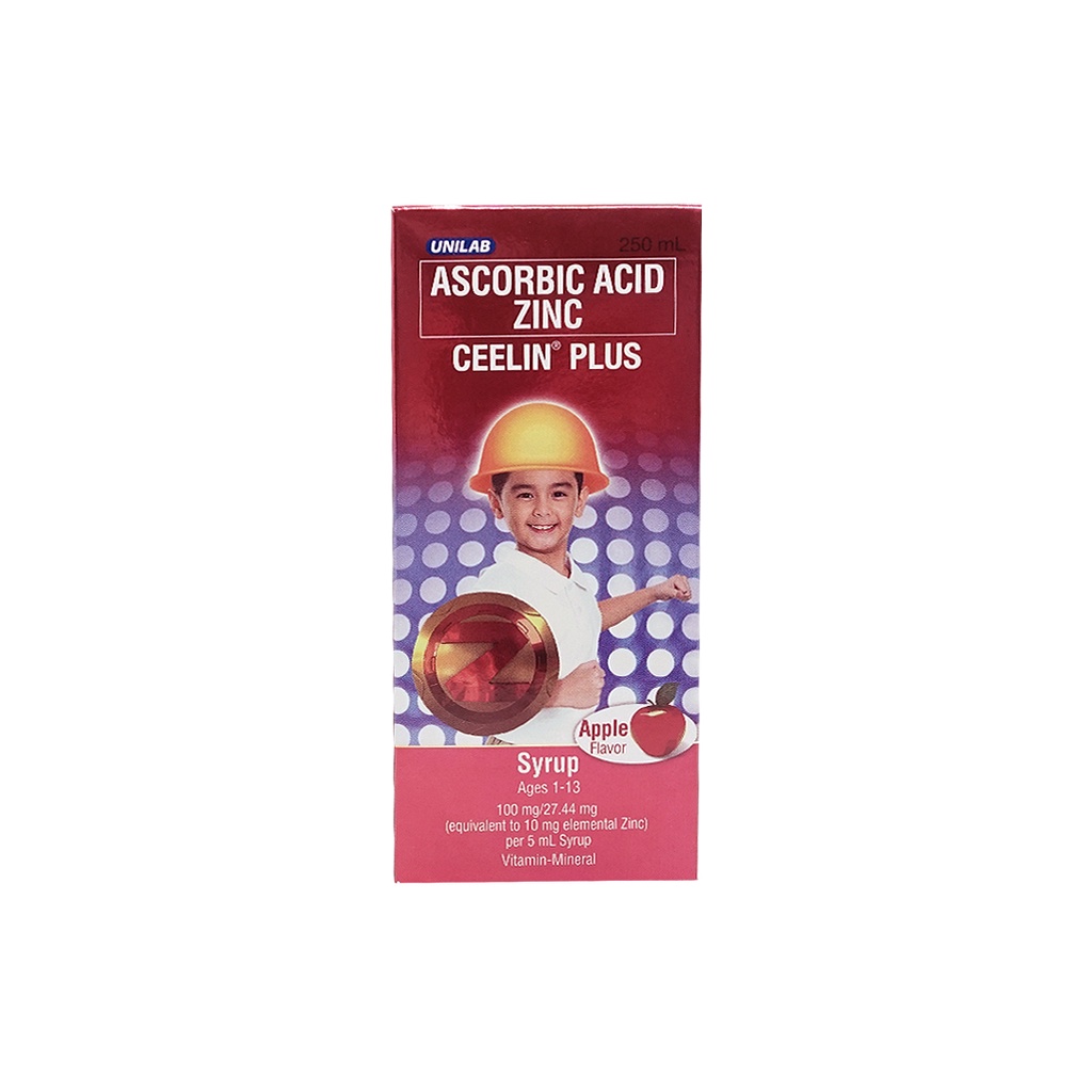 Ceelin Plus Ascorbic Acid Zinc 250ml Syrup Apple Flavor Shopee
