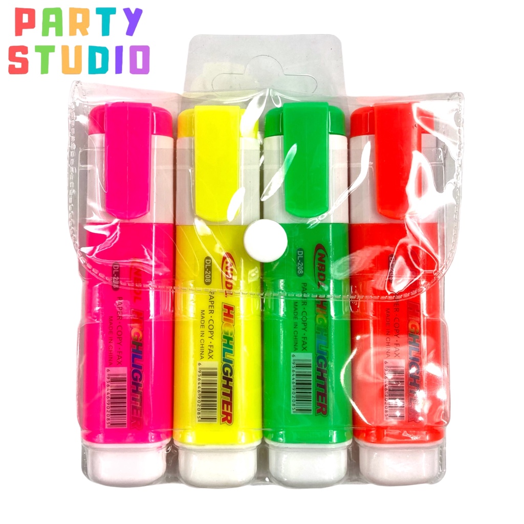 Highlighter 4 Colors Highlighter Pen Colored Highlighter Colored Marker