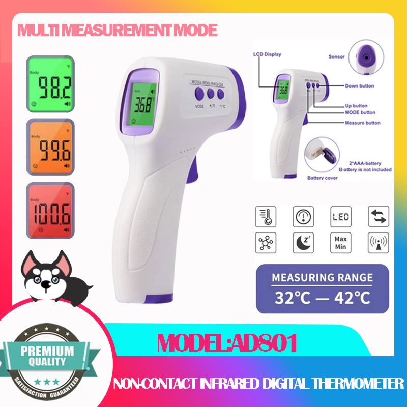 led NonContact Infrared Thermometer Forehead Body Temperature with
