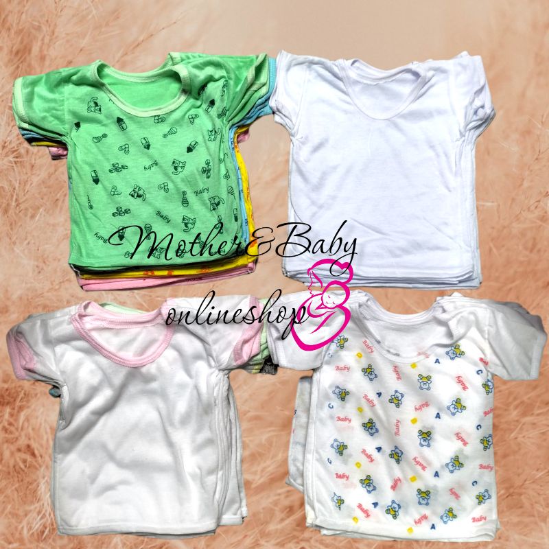12pcs Tshirt newborn baby tshirt infants tshirt 06months Shopee Philippines