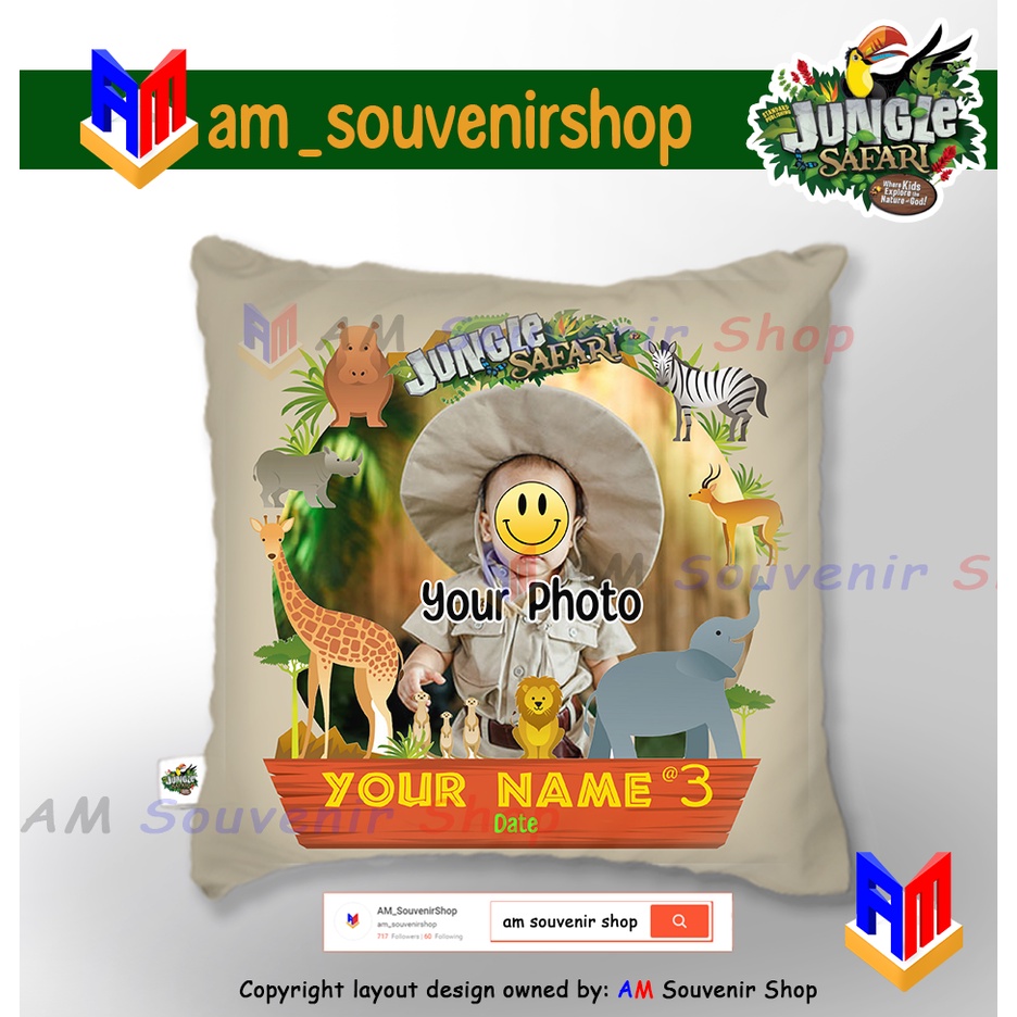 Safari SOUVENIR PILLOW / Jungle /Safari theme / Birthday / events / AM ...