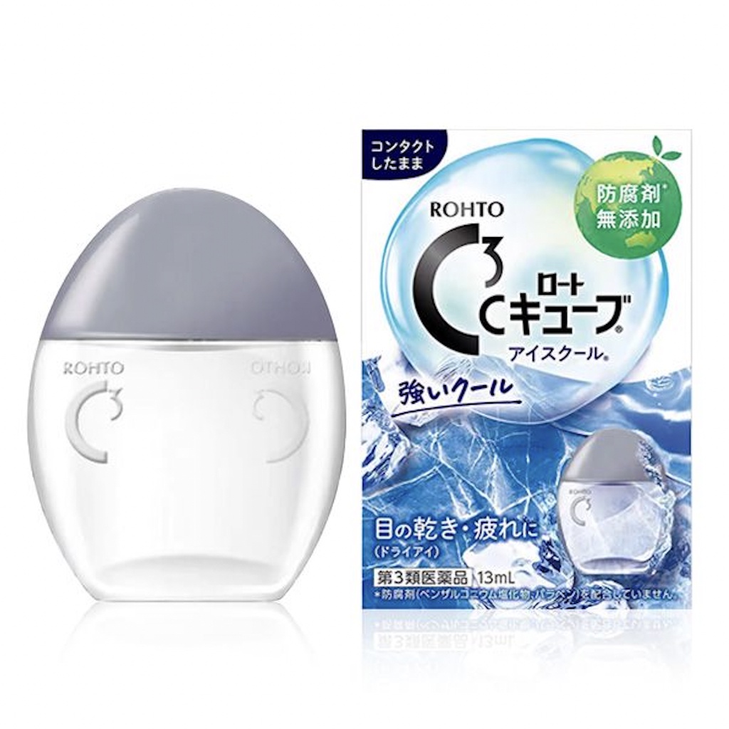 Rohto C3 Cool Plus Contact Lens Eye Drops 13mL (dark blue) Shopee