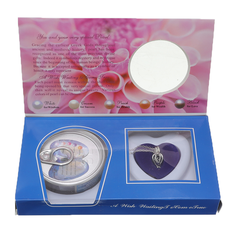 Natural Oyster Wish Pearl Jar Pendant Necklace Charm Necklace Gift Box