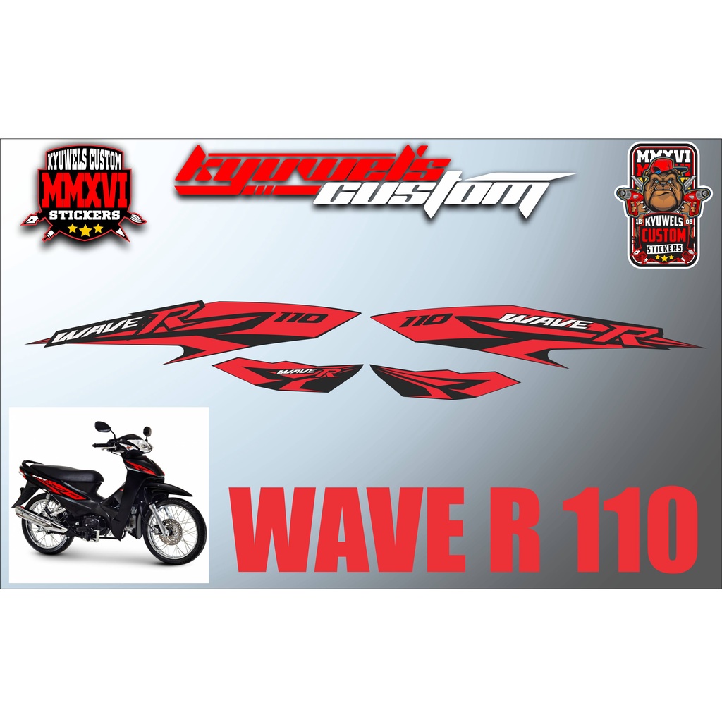 HONDA WAVE R 110 stock decals | Shopee Philippines