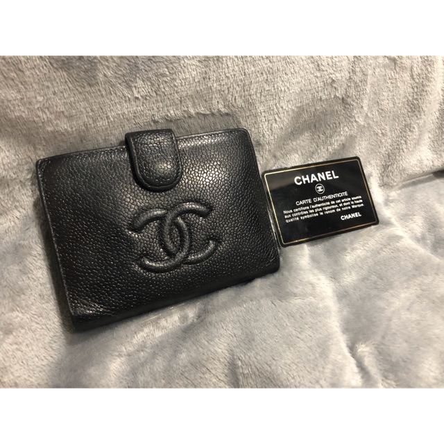 Authentic Chanel caviar wallet