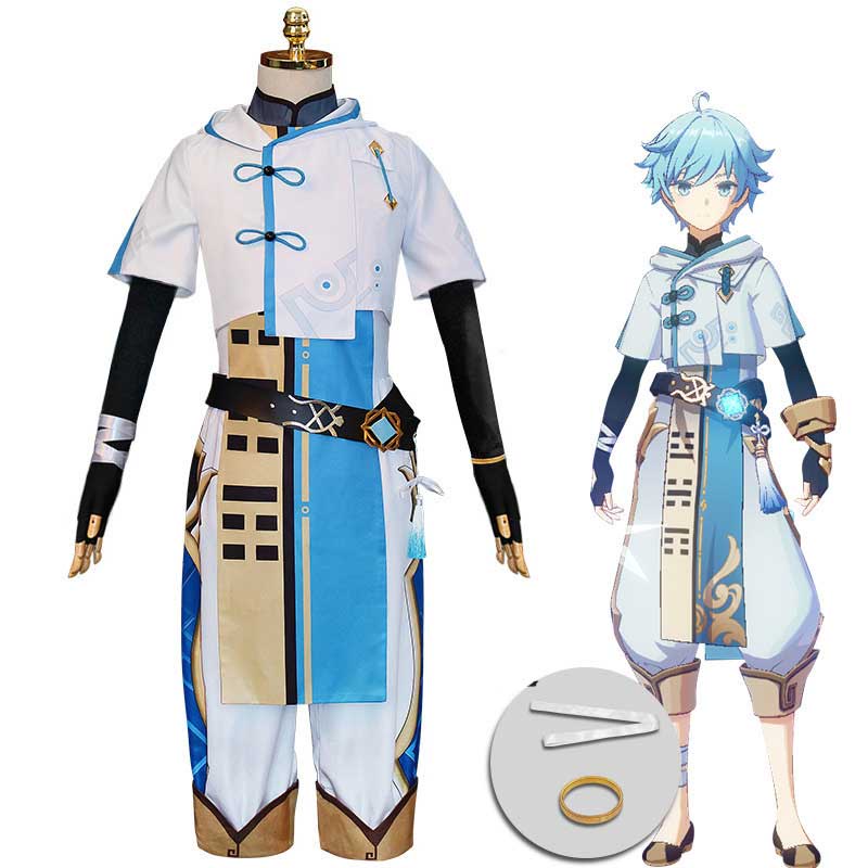 Anime Genshin Impact Cosplay Chongyun Uniform Outfit Games Costumes ...