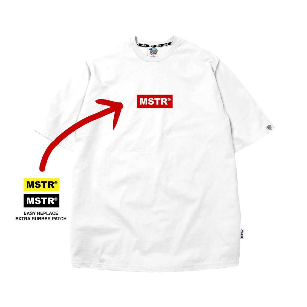 MSTR CO. RUBBER PATCH Men TShirt (White) Shopee Philippines