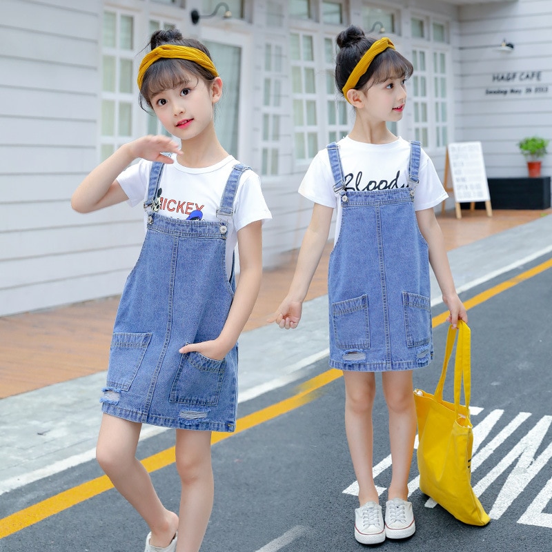 Denim overall dress outlet kids