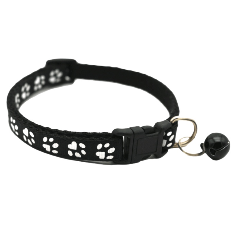 Pet Collar Dog Collar Cat Paw Collar With Bell Safety Buckle Neck for
