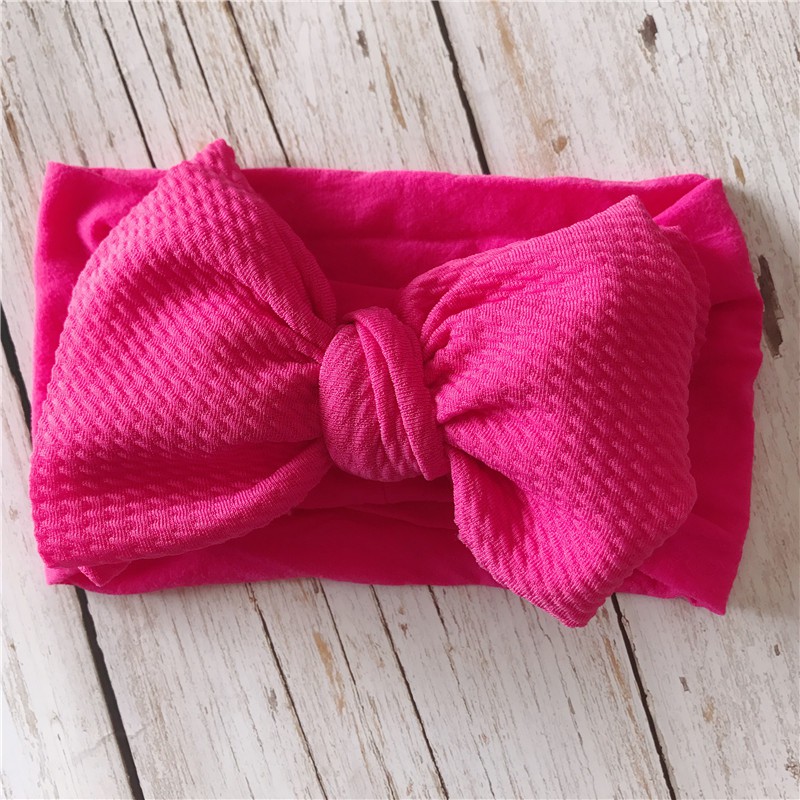 Headband for baby girl soft elastic big bow nylon hairband Newborn