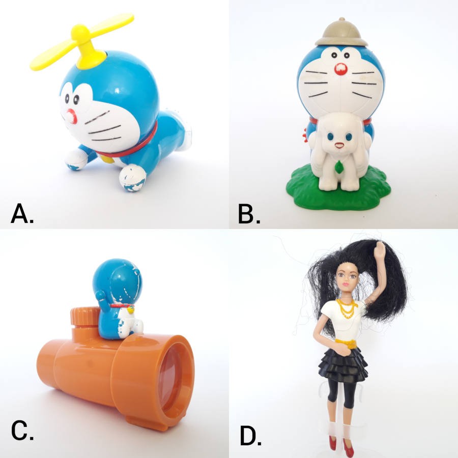 Barbie store doll doraemon