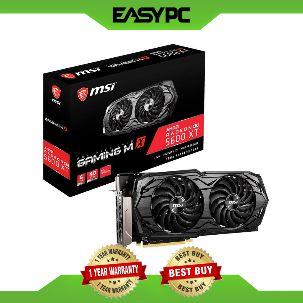 MSI RX 5600 XT Gaming MX 6gb 192bit GDdr6 Gaming Videocard