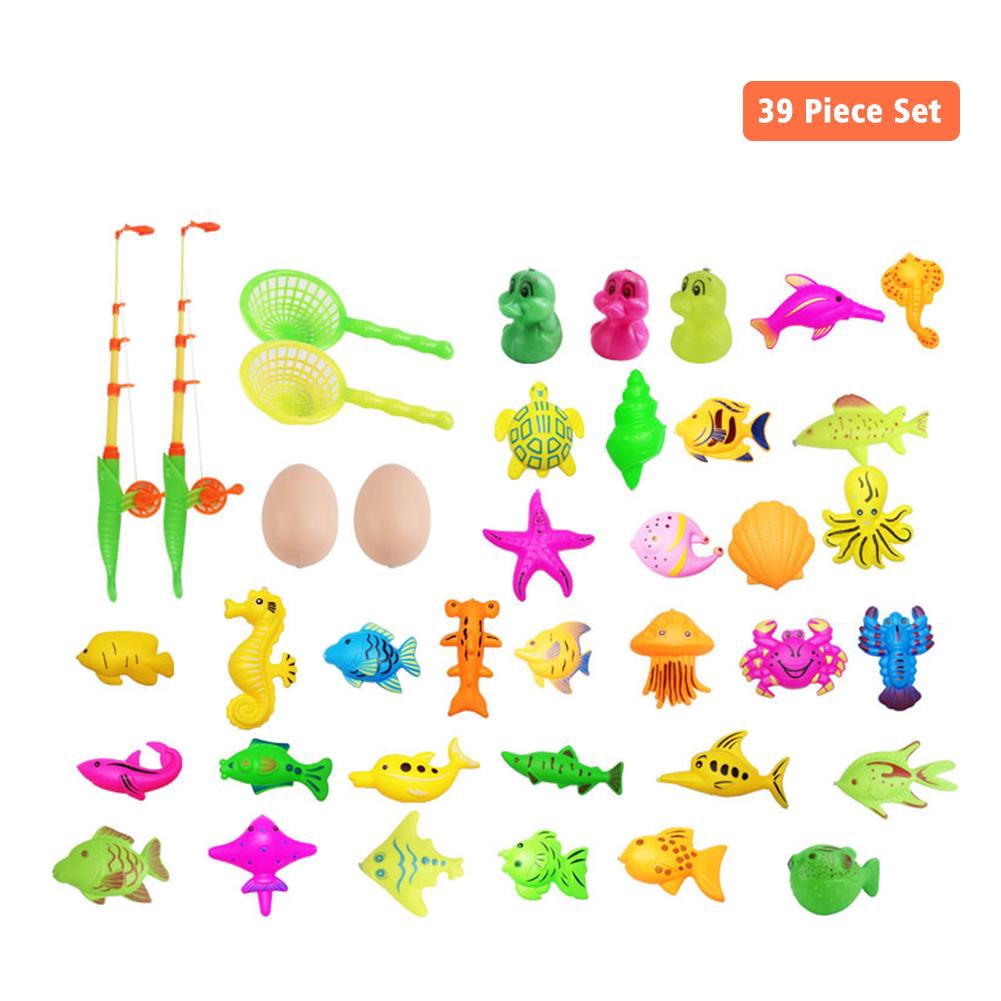 39/10PCS Children Fishing Toys Magnetic Fishing Game Rod Fish Hook Kid ...