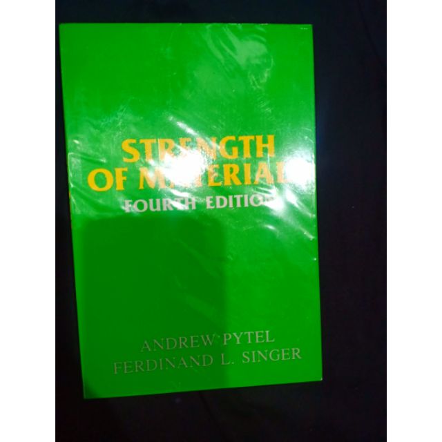 Strength Of Materials ( Fourth Edition )by Pytel &Singer | Shopee ...