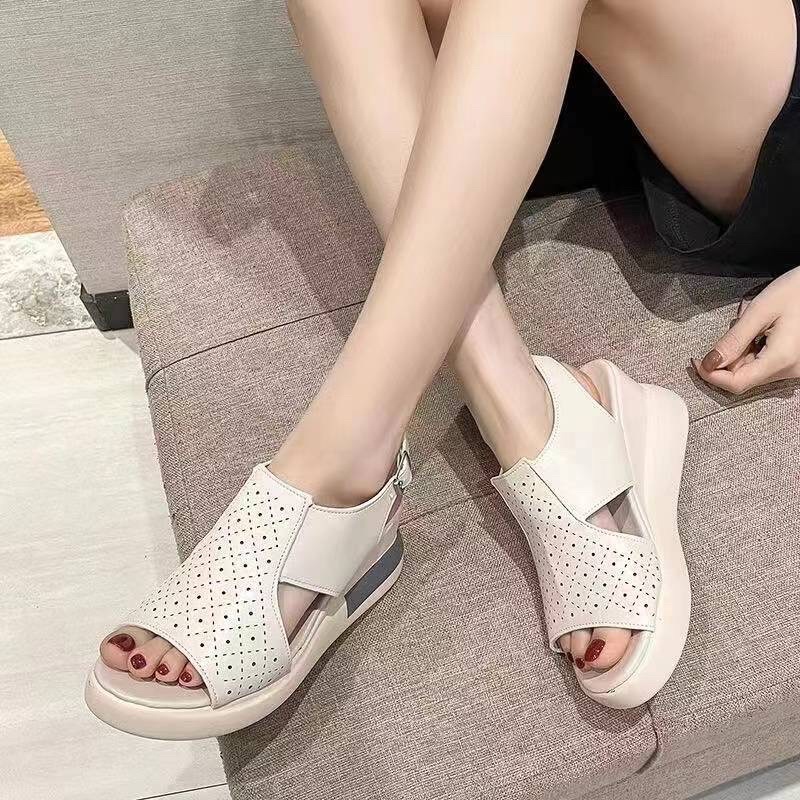 Korean White Platform Sandal | Shopee Philippines